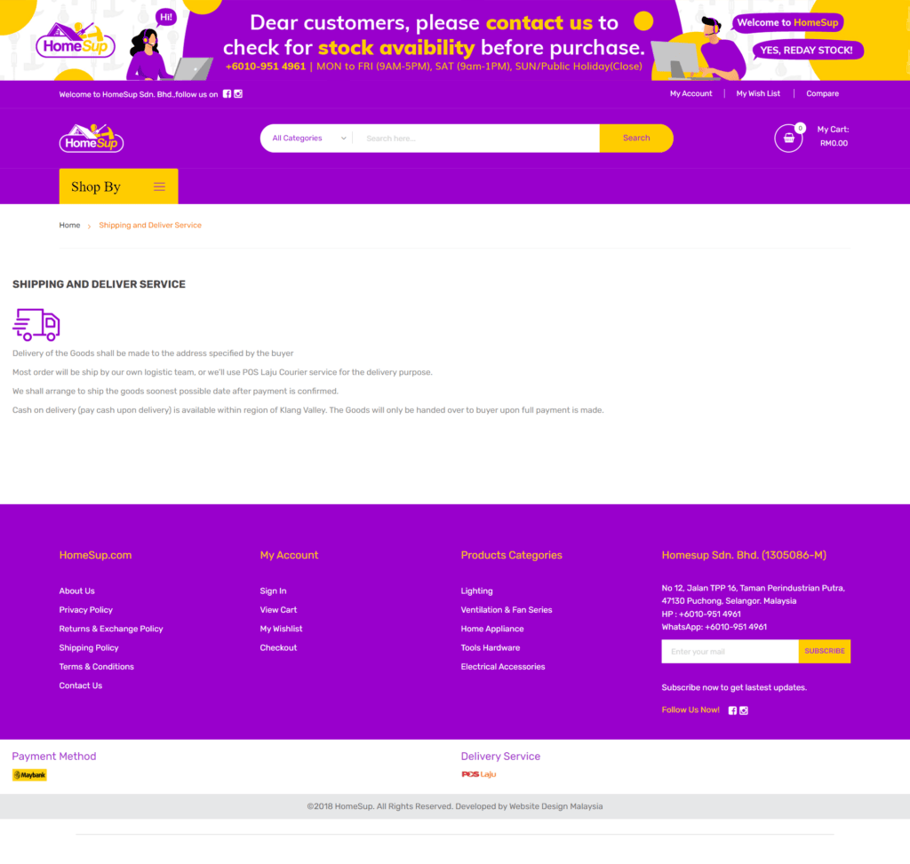 wowonini ecommerce shipping policy