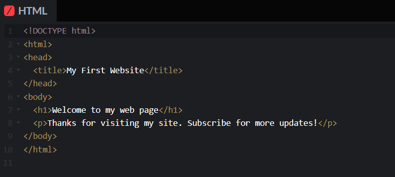 HTML and Static Web Pages
